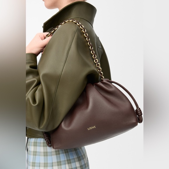 EUC AUTH Loewe Flamenco Chain in BROWN - Picture 14 of 15